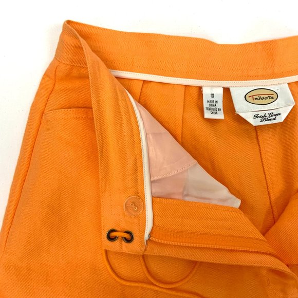 Talbots High Waisted Tapered Leg Irish Linen Pants Sz 10 - Picture 7 of 16